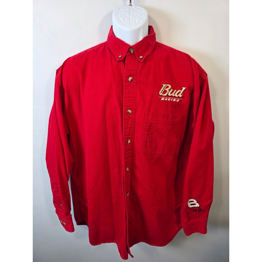 NASCAR Shirt Men Large Bud Racing Budweiser Dale Earnhardt Jr #8 Winners Circle